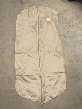 Vintage Burberry Prorsum Tan Nylon Garment Bag Dust Cover with Silver Knight Log